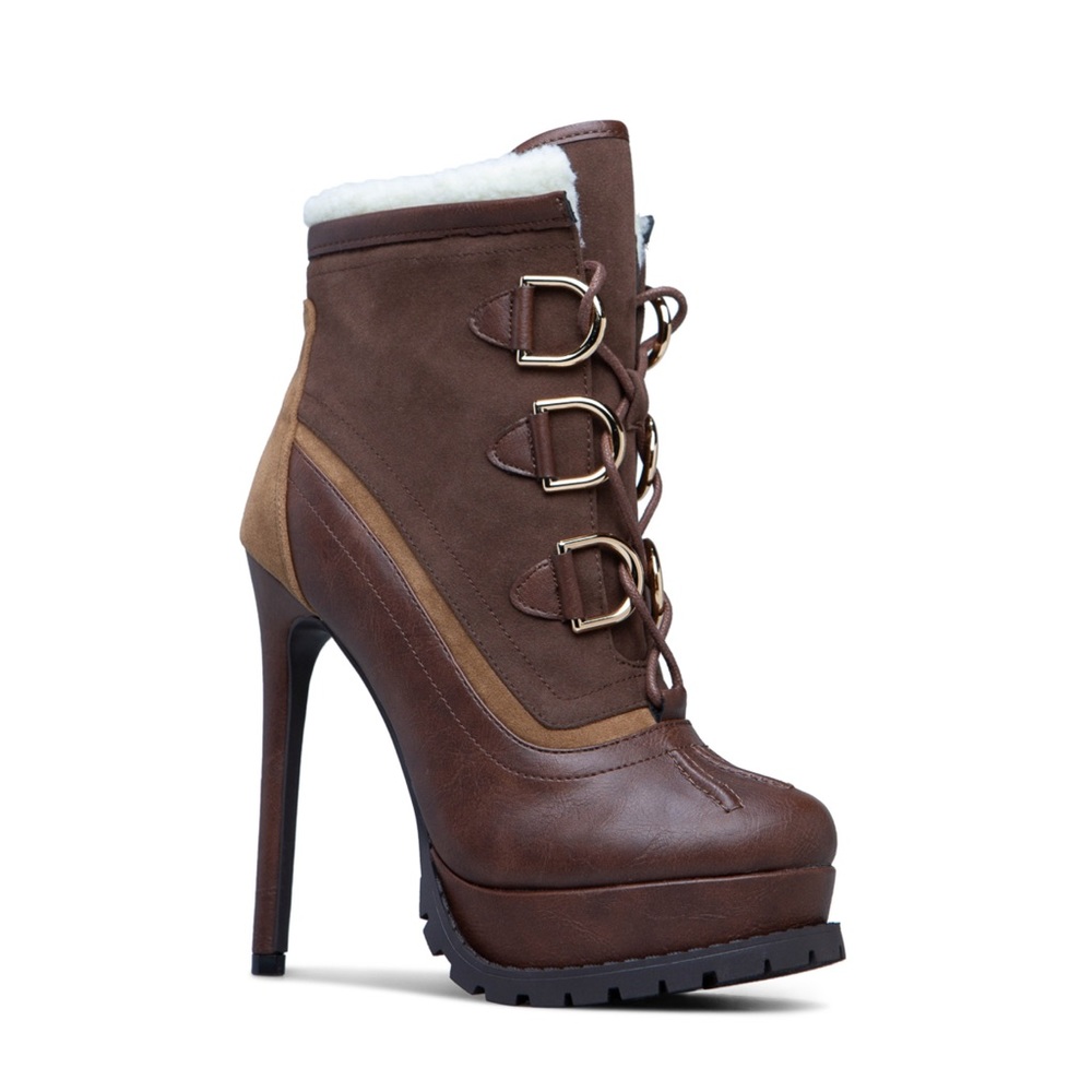 Pre-owned Stiletto Hiker Bootie